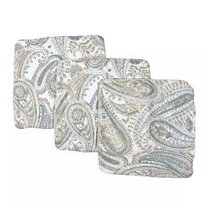Set of 3 Luxury Pillowcases Throw Pillow Covers Shams Paisley Zip Euro Tapestry